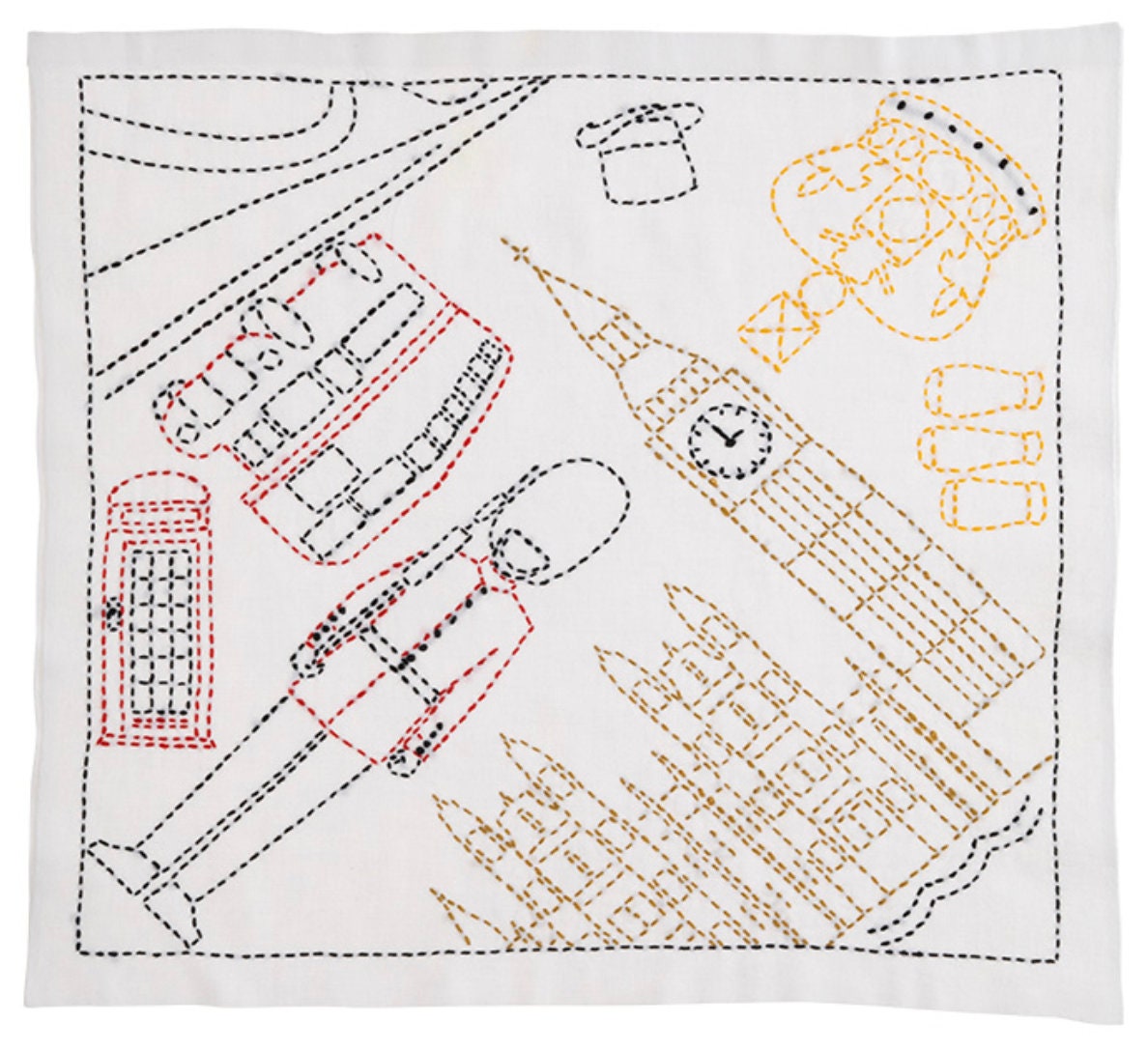 Tulip - World England "Double Decker Bus" Sashiko Sampler Kit