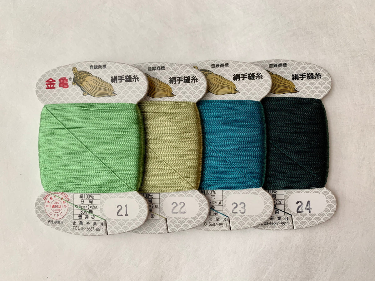 Kinkame - Silk Hand Sewing Thread 80m Card - Color #51 Fawn Brown