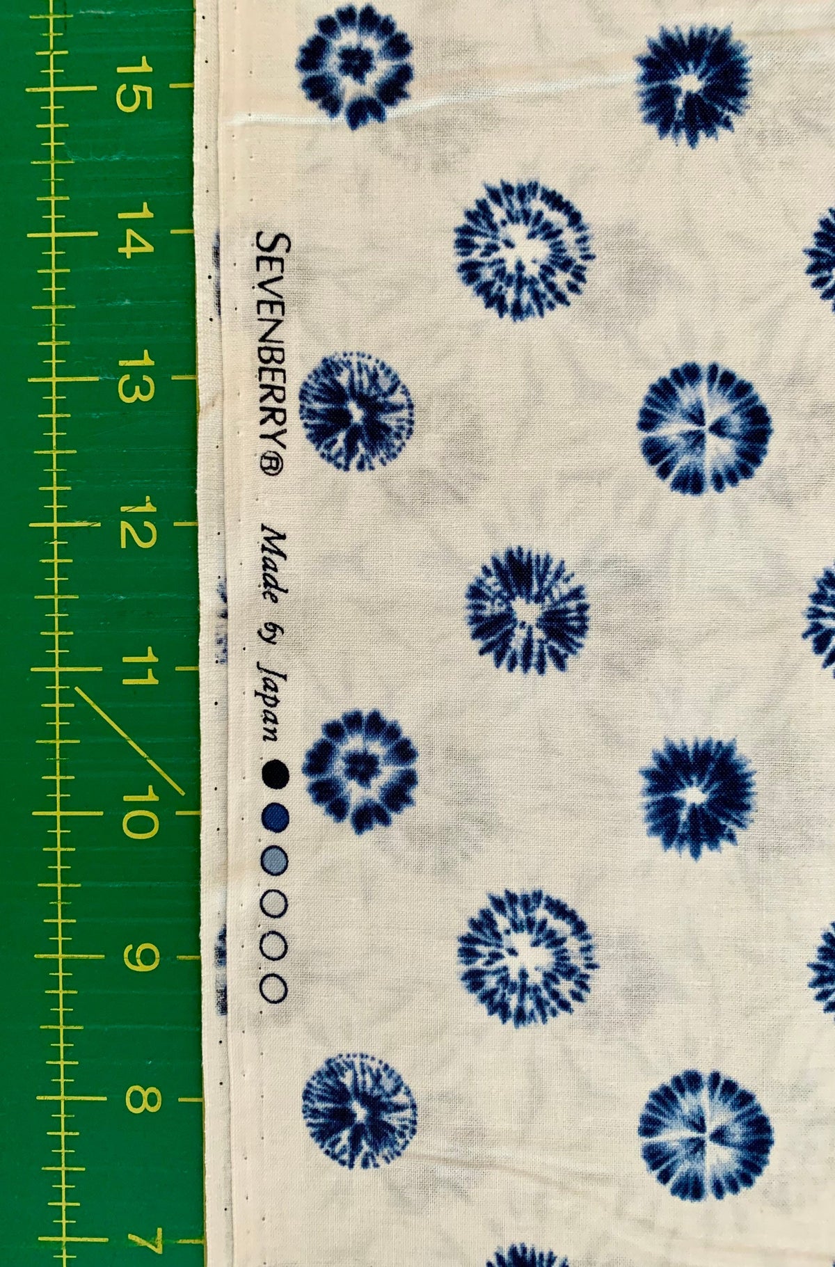 Printed Shibori style collection Sevenberry cotton fabric 850257-5-3 white