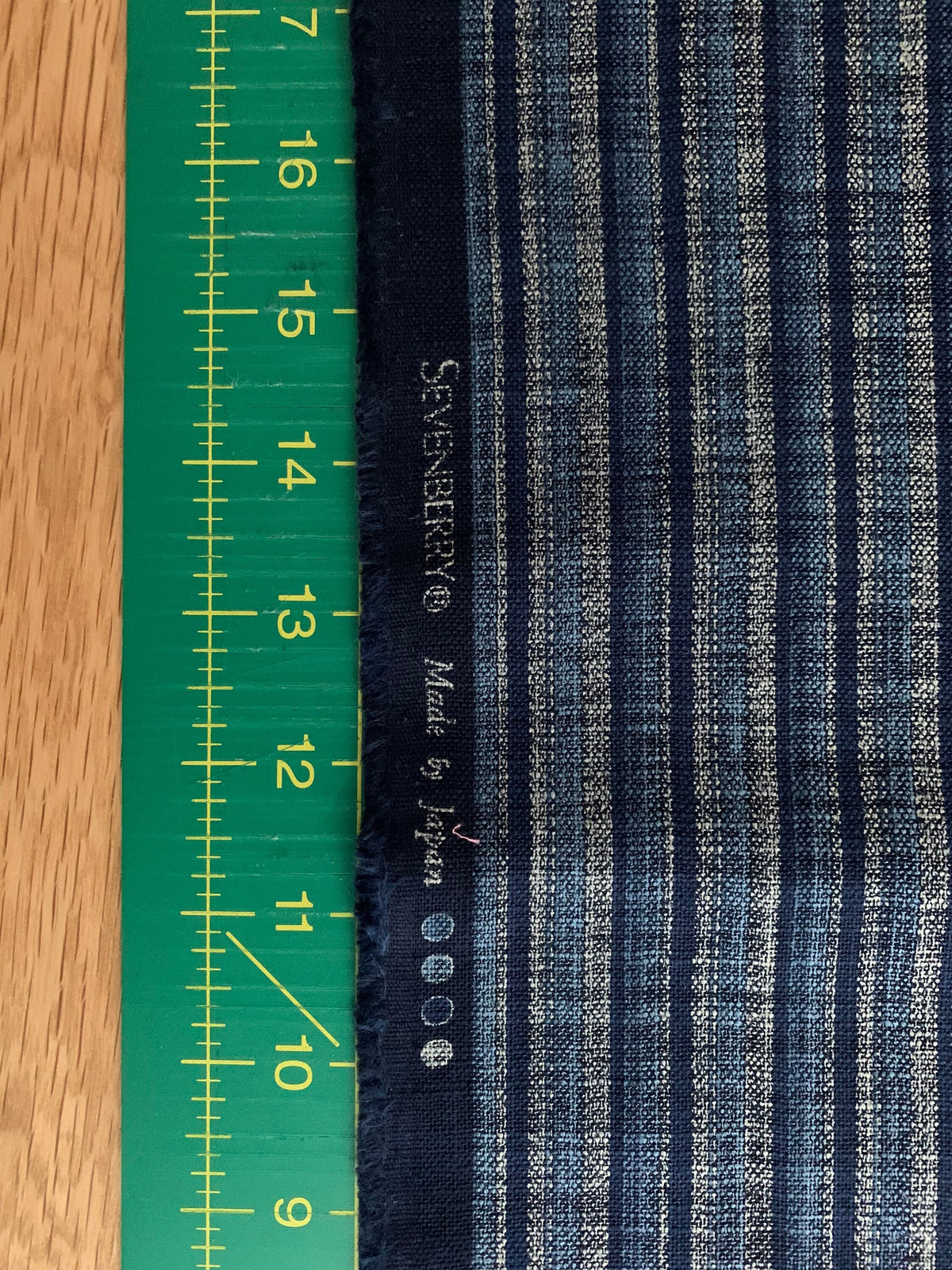 Rustic Stripe Sevenberry Japanese cotton fabric 850327-1-1 blue