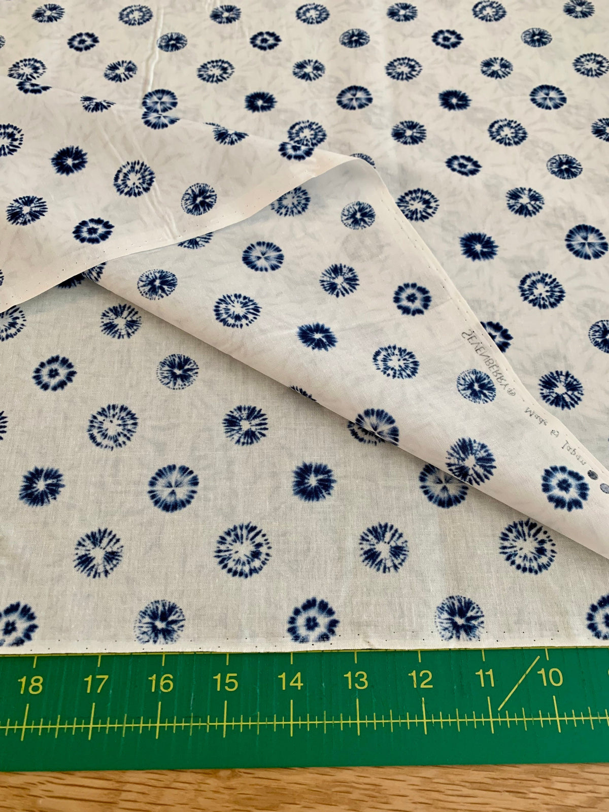 Printed Shibori style collection Sevenberry cotton fabric 850257-5-3 white