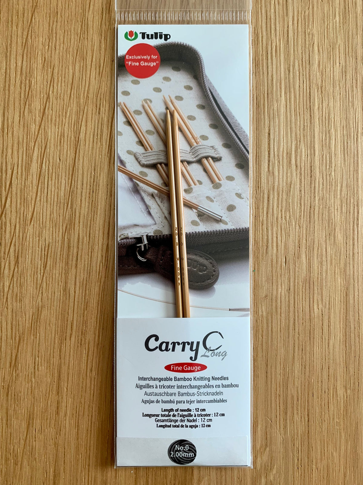 Tulip - CarryC "Long" Fine Gauge Interchangeable Bamboo Knitting Needles