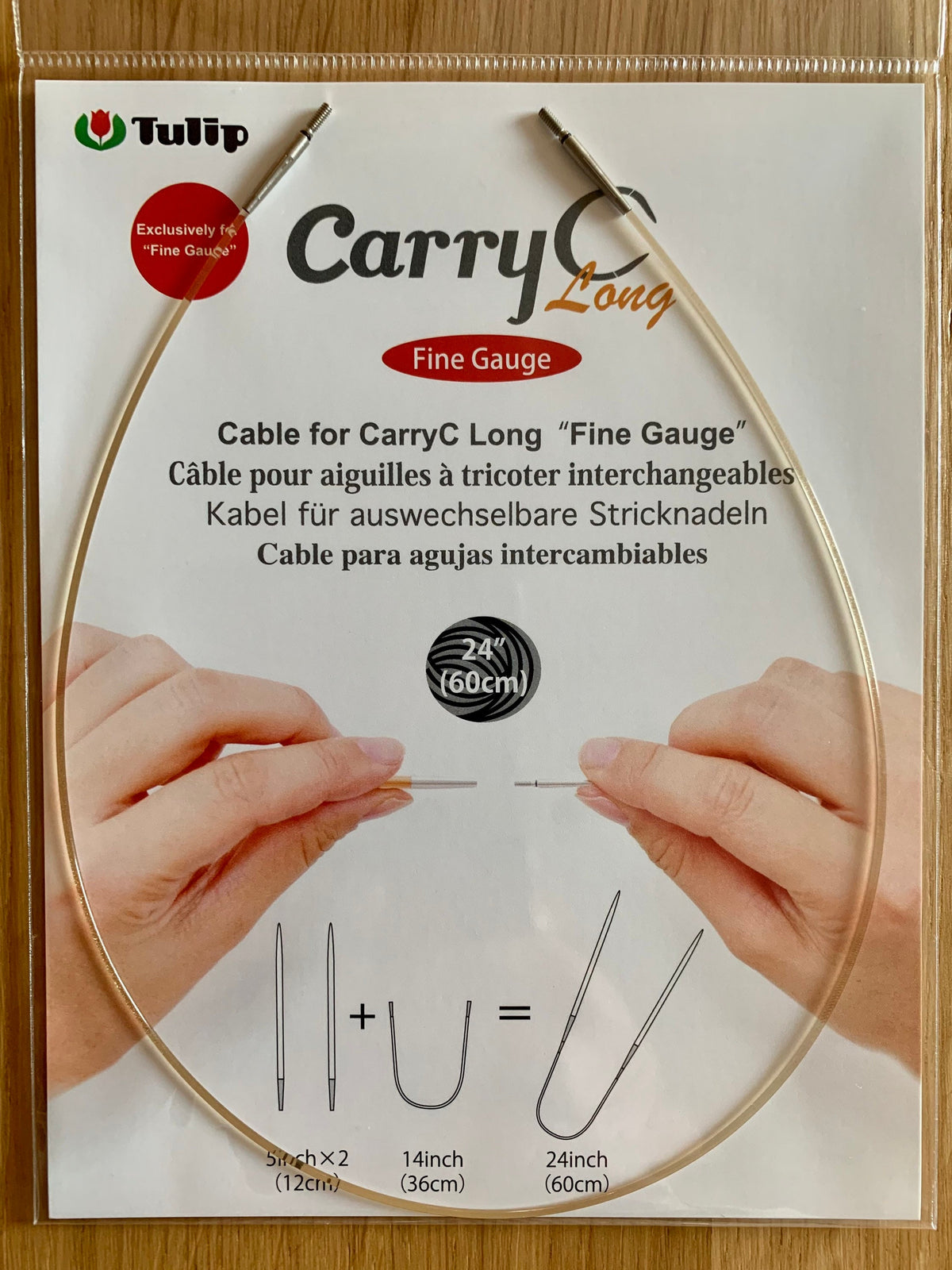 Tulip - Cables for CarryC Long Fine Gauge Knitting Needles - Various Sizes