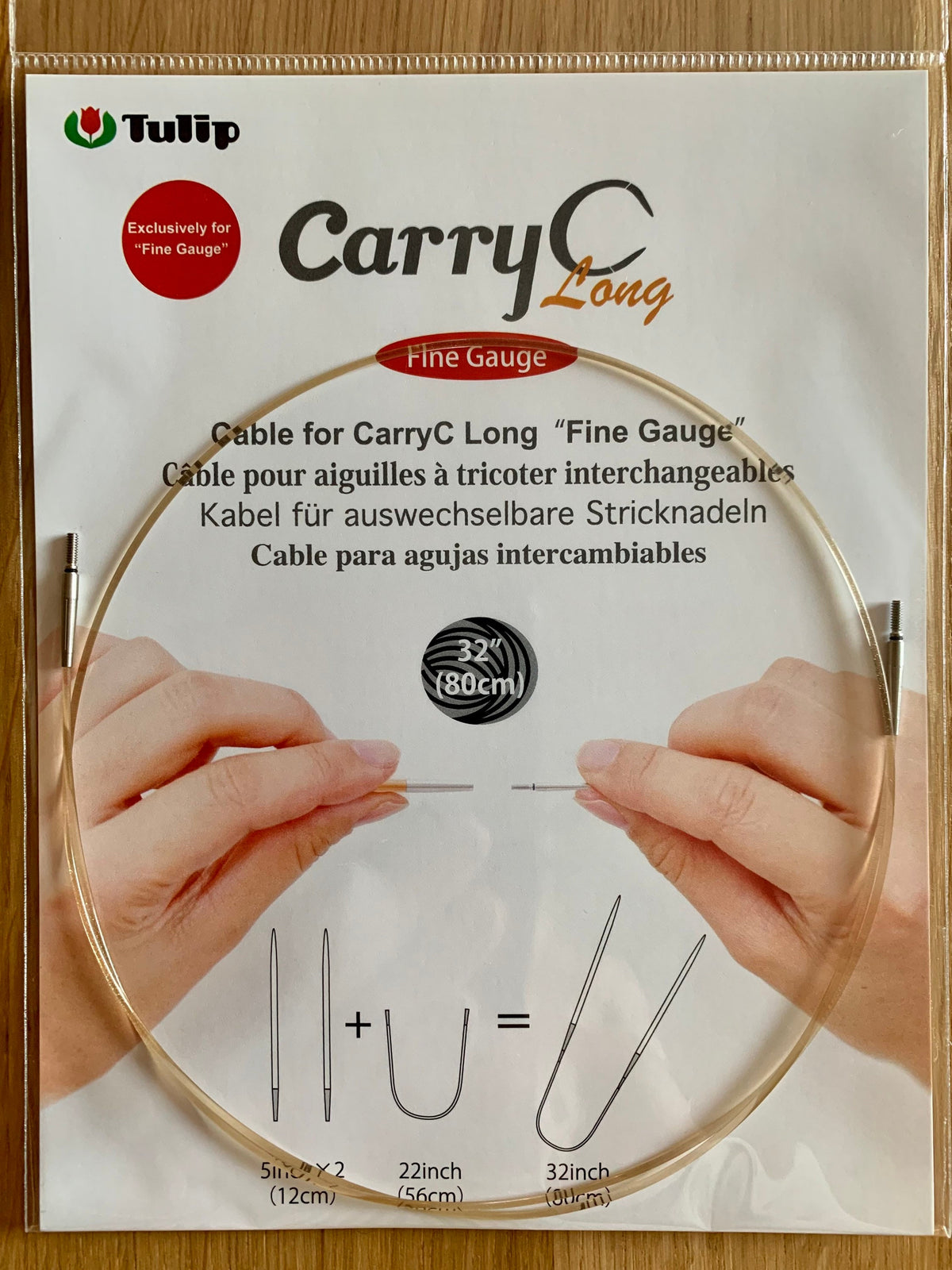 Tulip - Cables for CarryC Long Fine Gauge Knitting Needles - Various Sizes