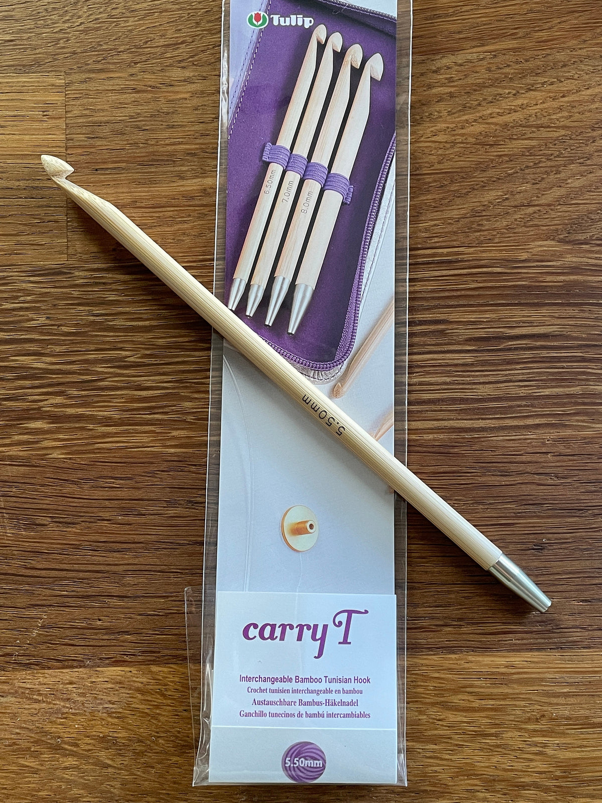 Tulip - CarryT Interchangeable Bamboo Tunisian Hook - Various Sizes