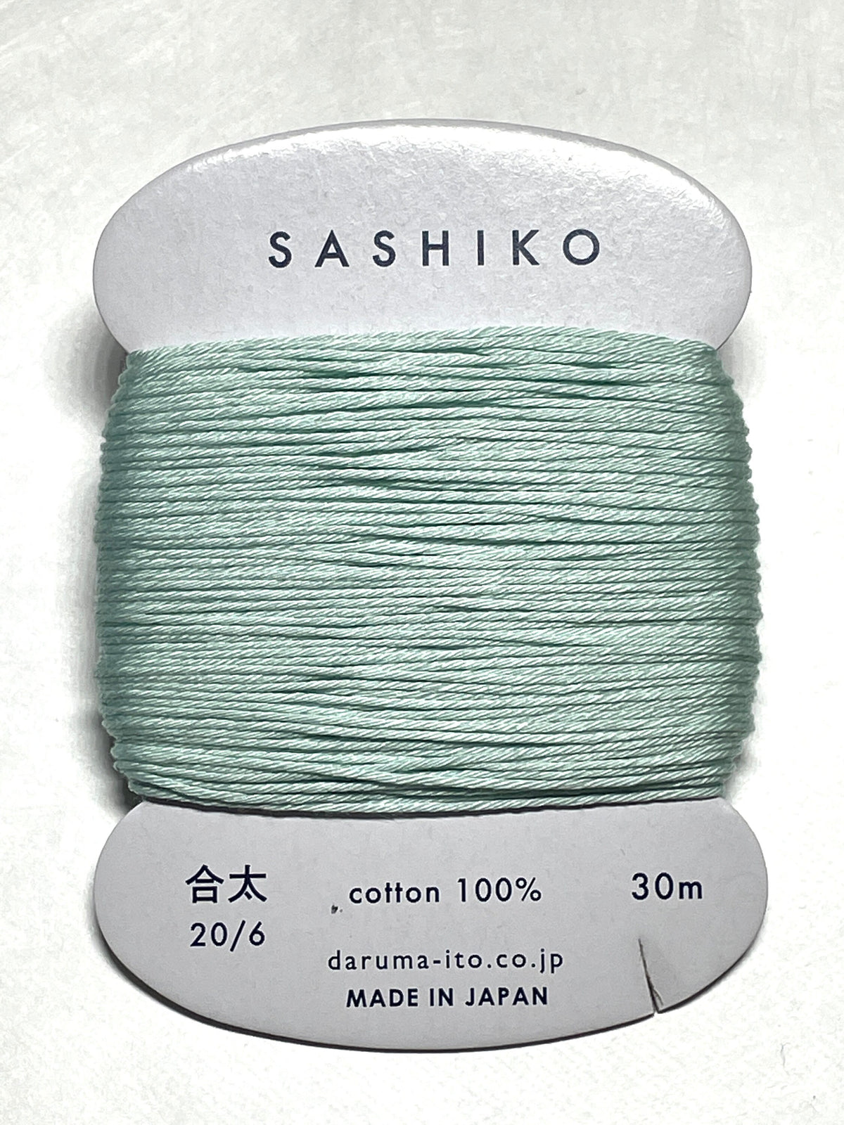 Daruma - Cotton Sashiko Thread 30m Card 20/6 - #206 Seafoam