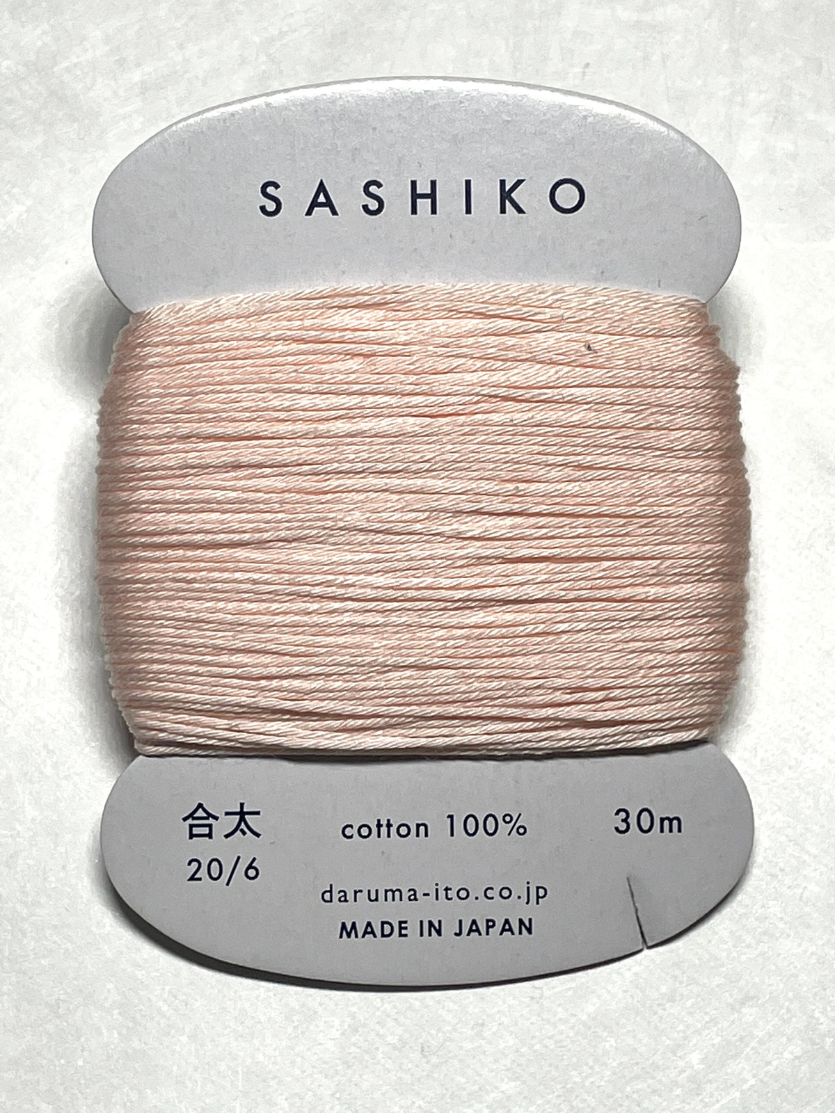 Daruma - Cotton Sashiko Thread 30m Card 20/6 - #209 Sakura Pink