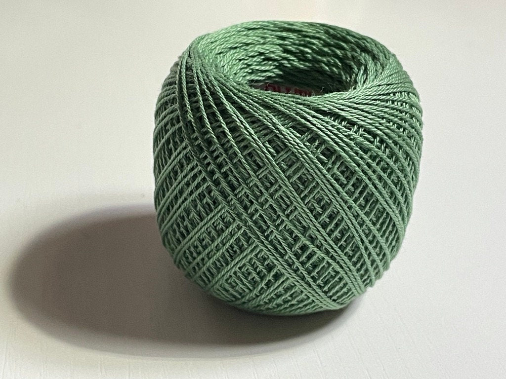 Olympus - Thin Cotton Sashiko Thread 80m Ball - Sage Green