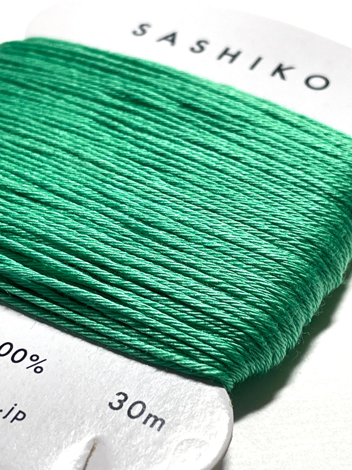 Daruma - Cotton Sashiko Thread 30m Card 20/6 - #207 Emerald Green