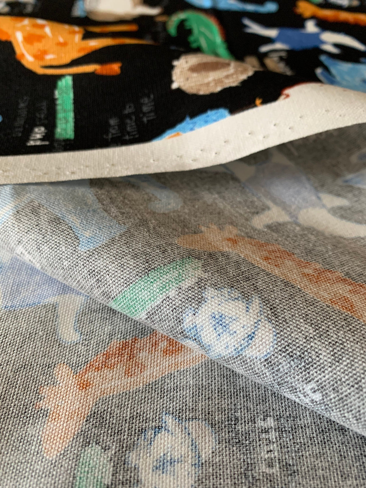 Senyo - SALE Happy Cloth Zoo Animals Cotton Oxford - Black - Half Yard
