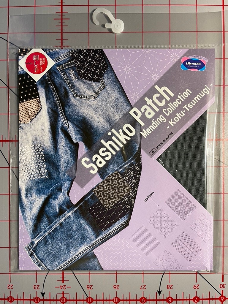 Olympus - Fabric Patch Mending Collection Sashiko Cloth - Aqua Blue