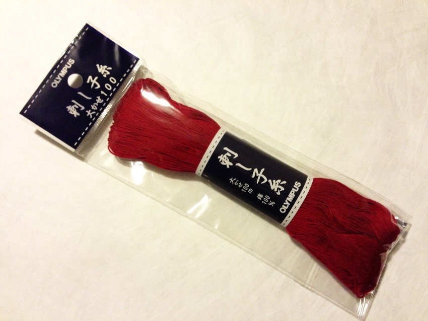 Olympus - Cotton Sashiko Thread 100m Skein - Color #104 Dark Red