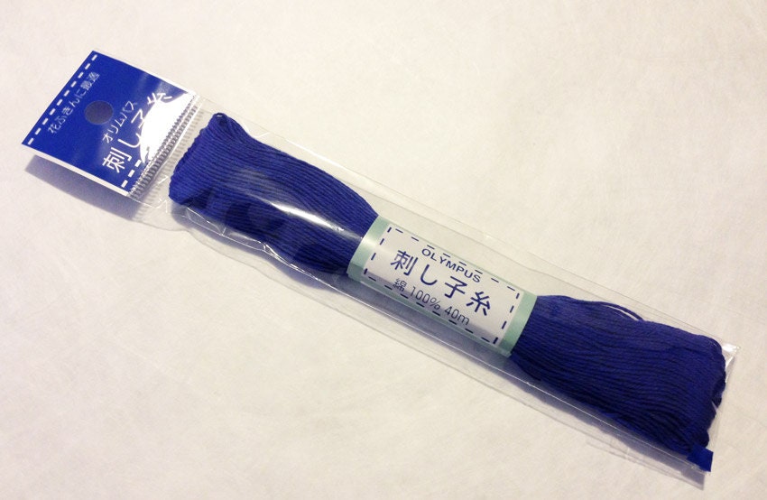 Olympus - Cotton Sashiko Thread 20m Skein - Color #23 Bright Blue