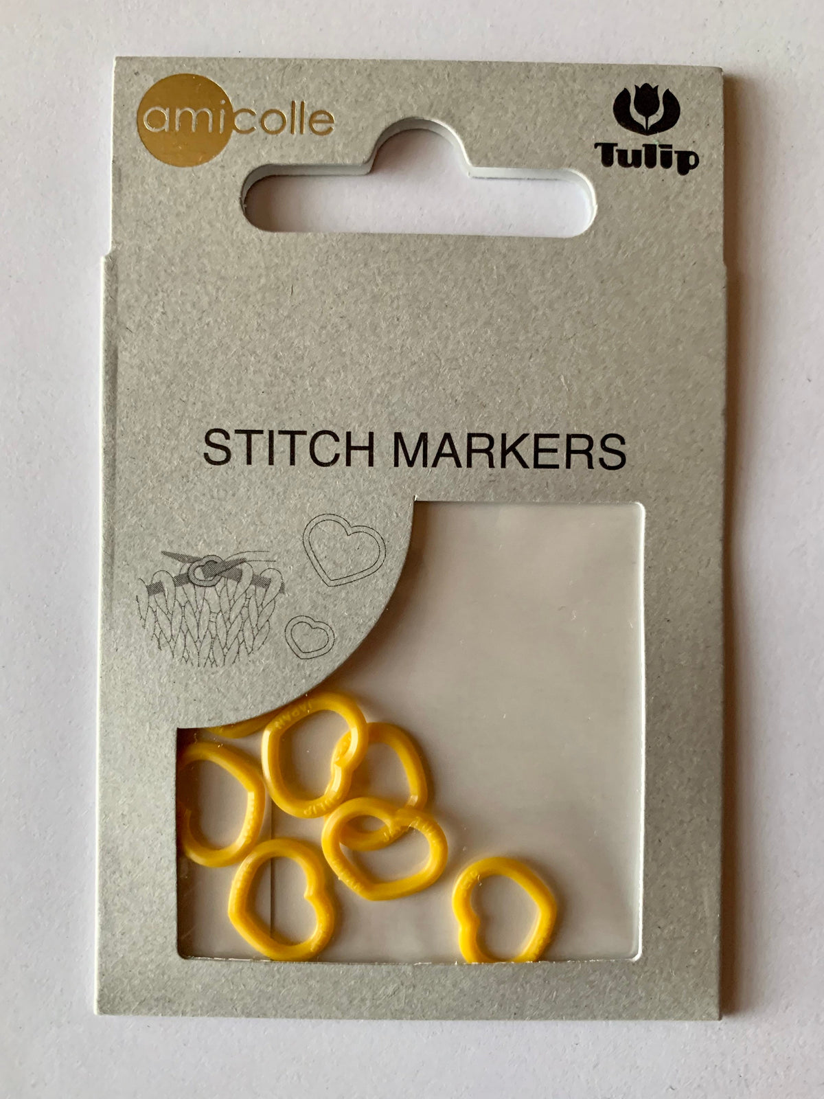 Tulip - Medium "Heart" Stitch Markers Amicolle Knitting Accessories