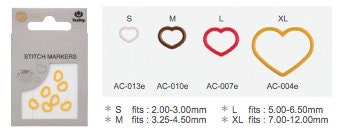 Tulip - Medium "Heart" Stitch Markers Amicolle Knitting Accessories