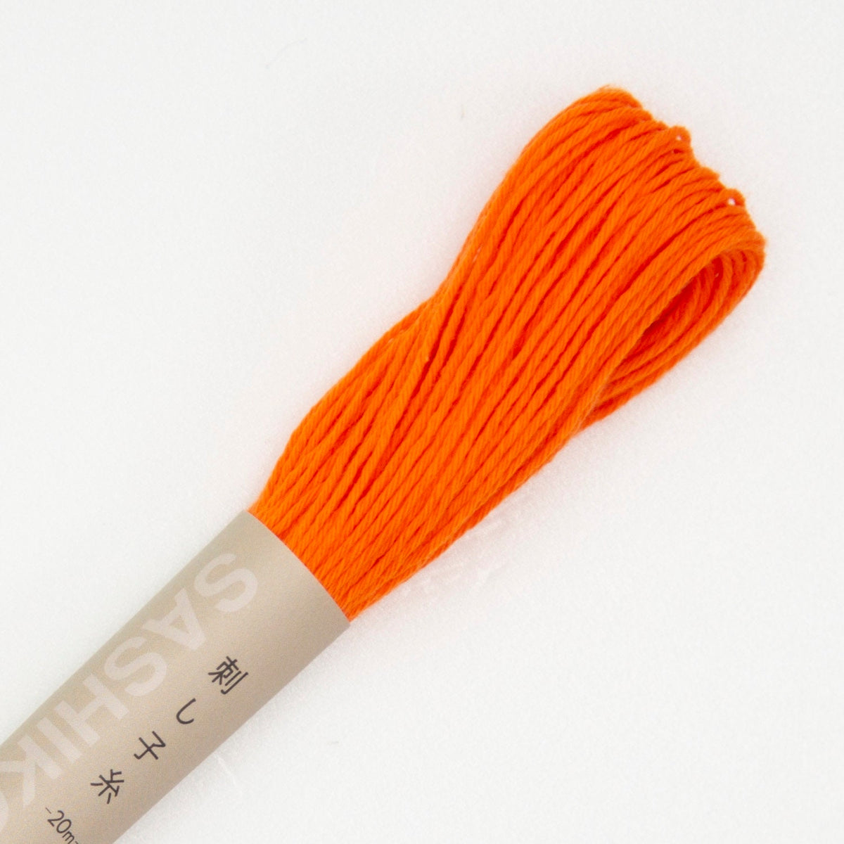 Olympus - Cotton Sashiko Thread 20m Skein - Color #22 Neon Orange