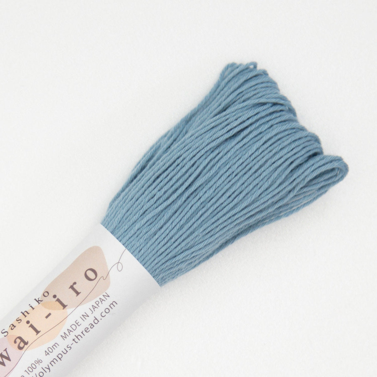 Olympus - Cotton Sashiko Thread 40m Skein - "Awai-Iro" Color #A9 Smoky Blue