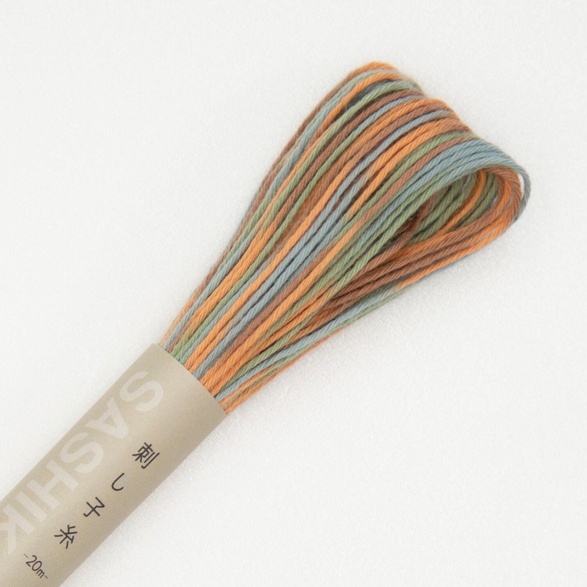 Olympus - Cotton Sashiko Thread 20m Skein - Color #91 Variegated Grunge Pastel