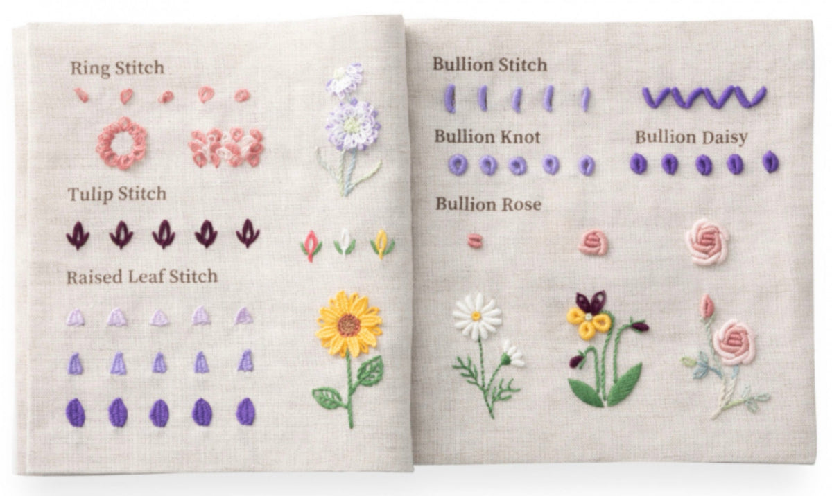 Tulip - Embroidery Sampler Book 3D Stitches Kit