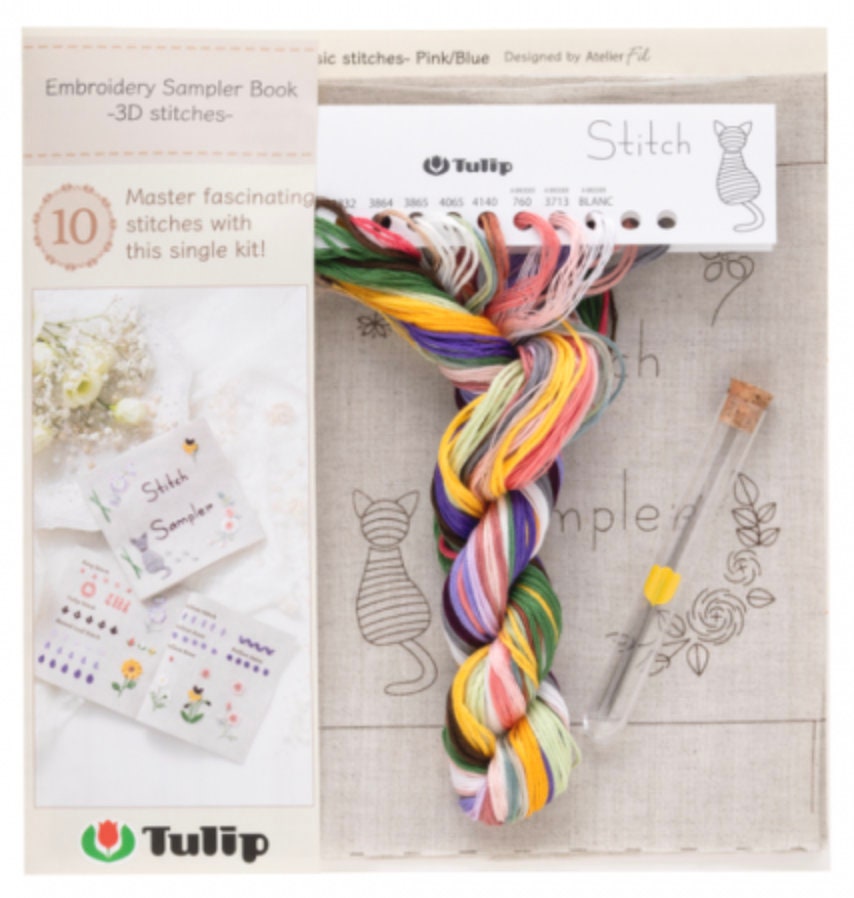 Tulip - Embroidery Sampler Book 3D Stitches Kit