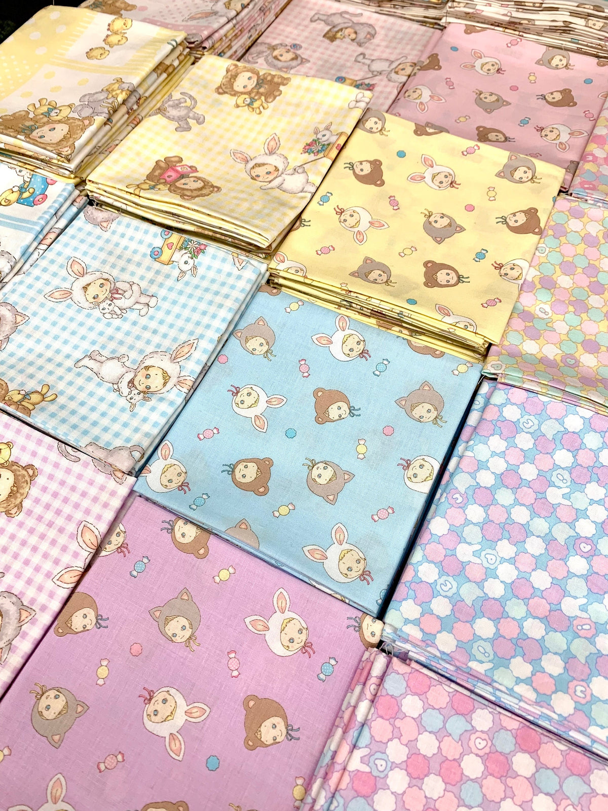 QuiltGate - PRE-CUT Puni Puni Candy Cotton Fabric - Light Blue