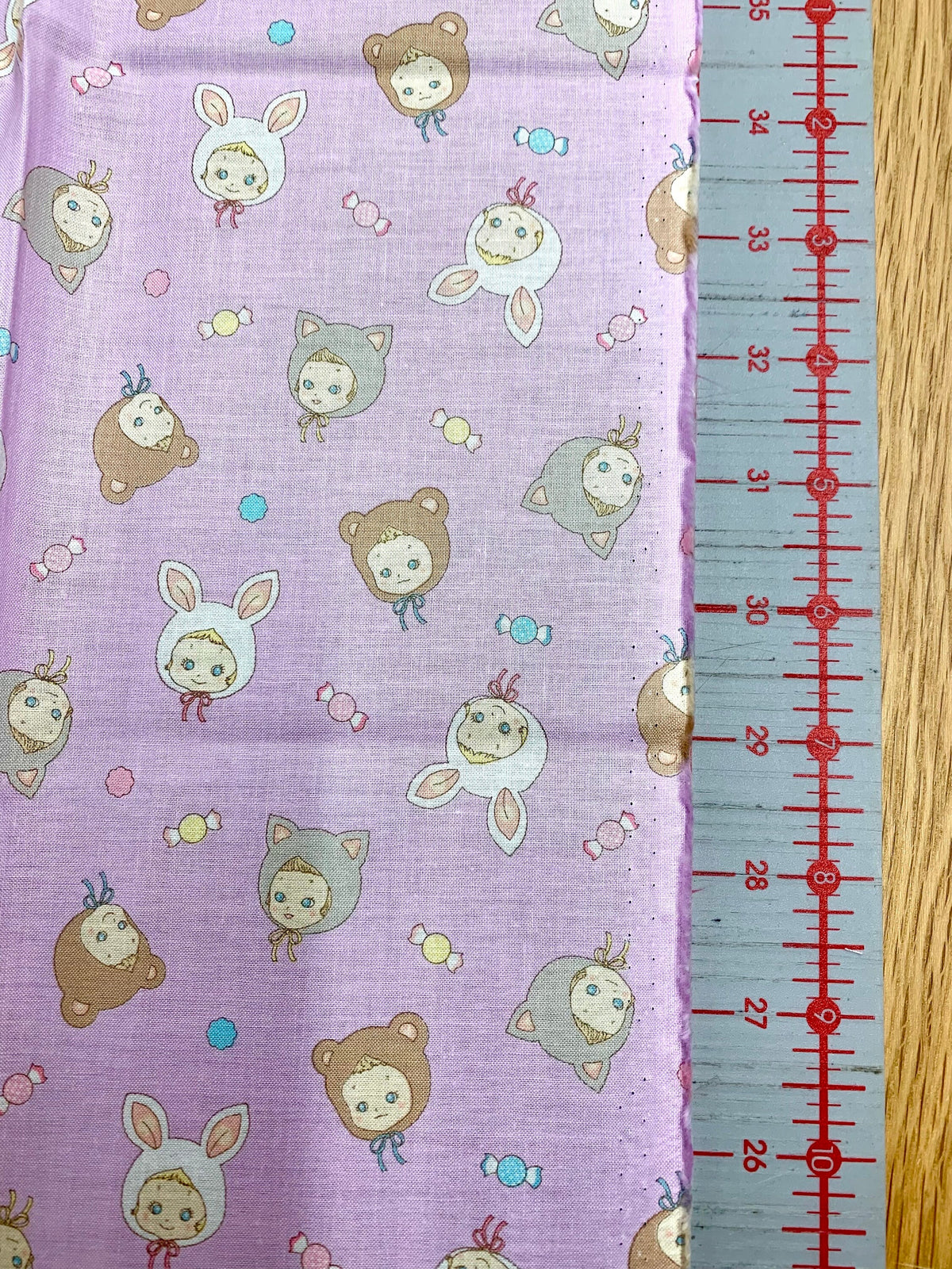 QuiltGate - PRE-CUT Animal Hats Puni Puni Candy Cotton Fabric Fat Quarter