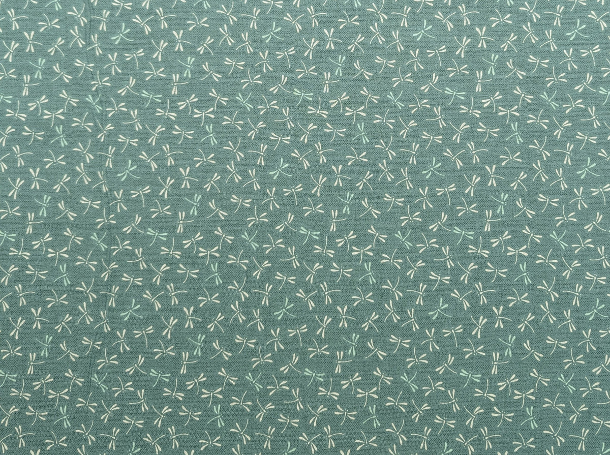 Dragonflies in Teal Sevenberry Japanese cotton fabric 88222 7-2
