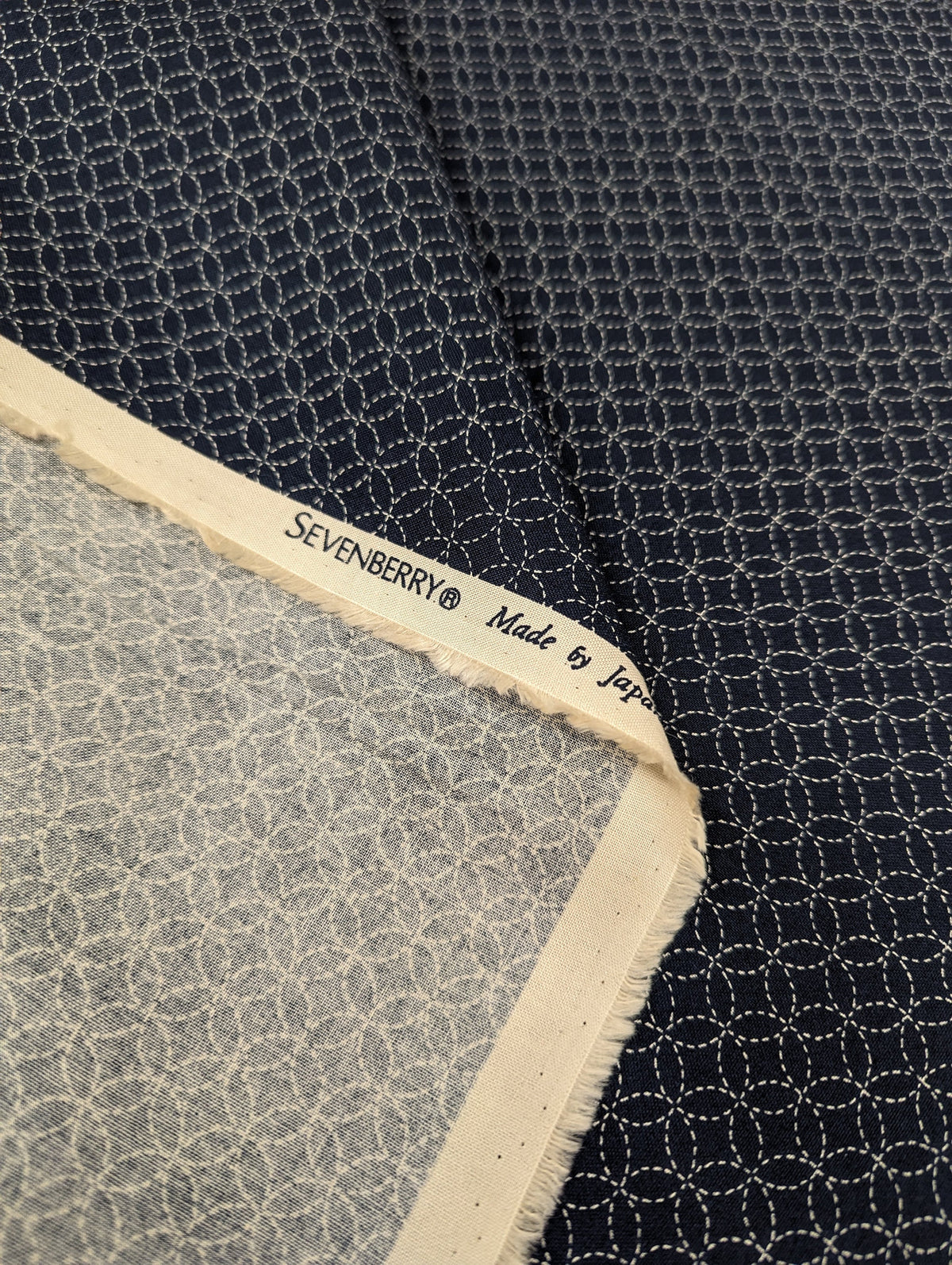 Sevenberry Small Shippo Japanese cotton fabric 88222-11-8 navy