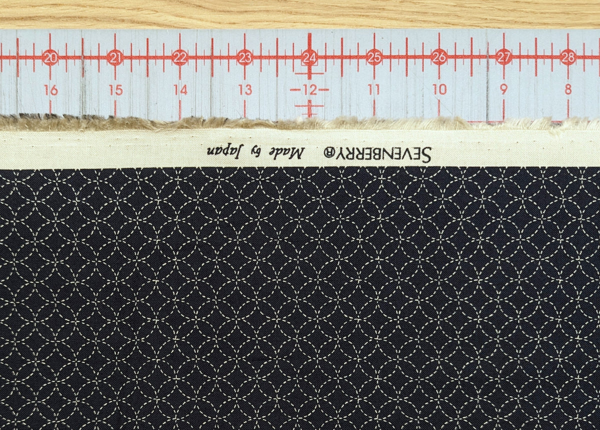 Sevenberry Small Shippo Japanese cotton fabric 88222-11-8 navy
