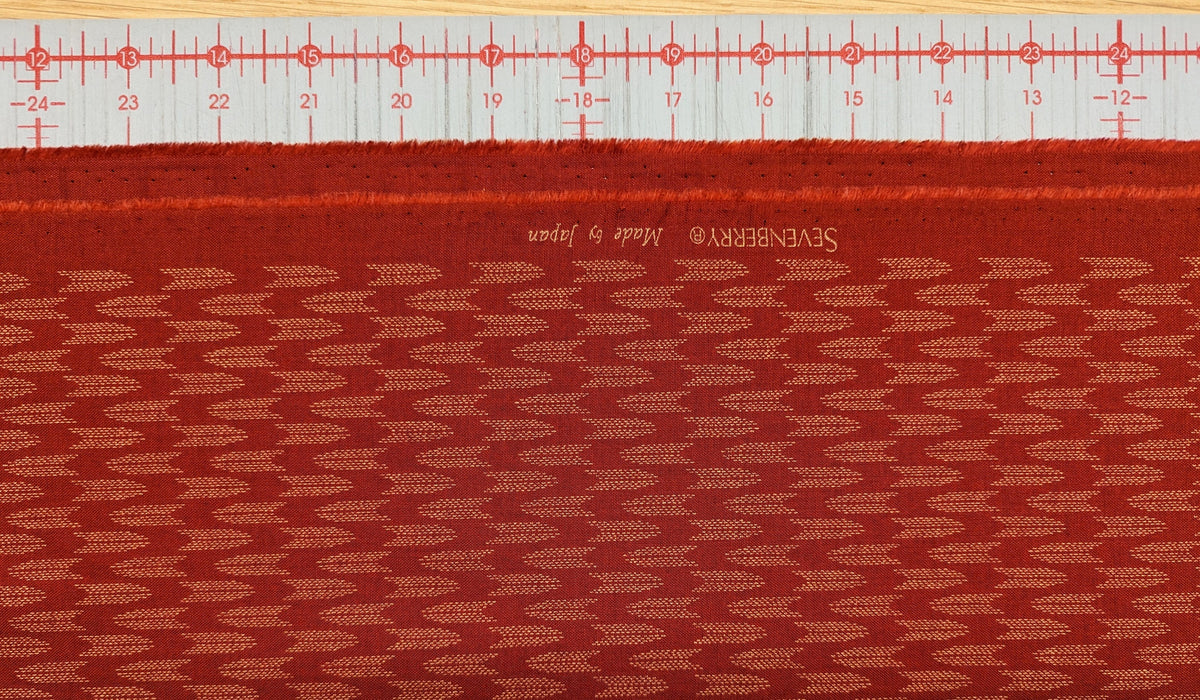 Sevenberry Zigzag Yabane arrows Japanese cotton fabric 88222-6-2 red with beige