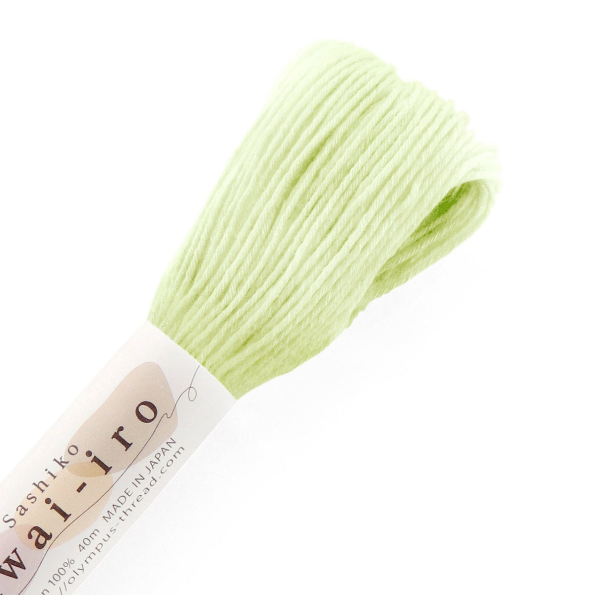 Olympus - Cotton Sashiko Thread 40m Skein - "Awai-Iro" Color #A12 Lime Yellow