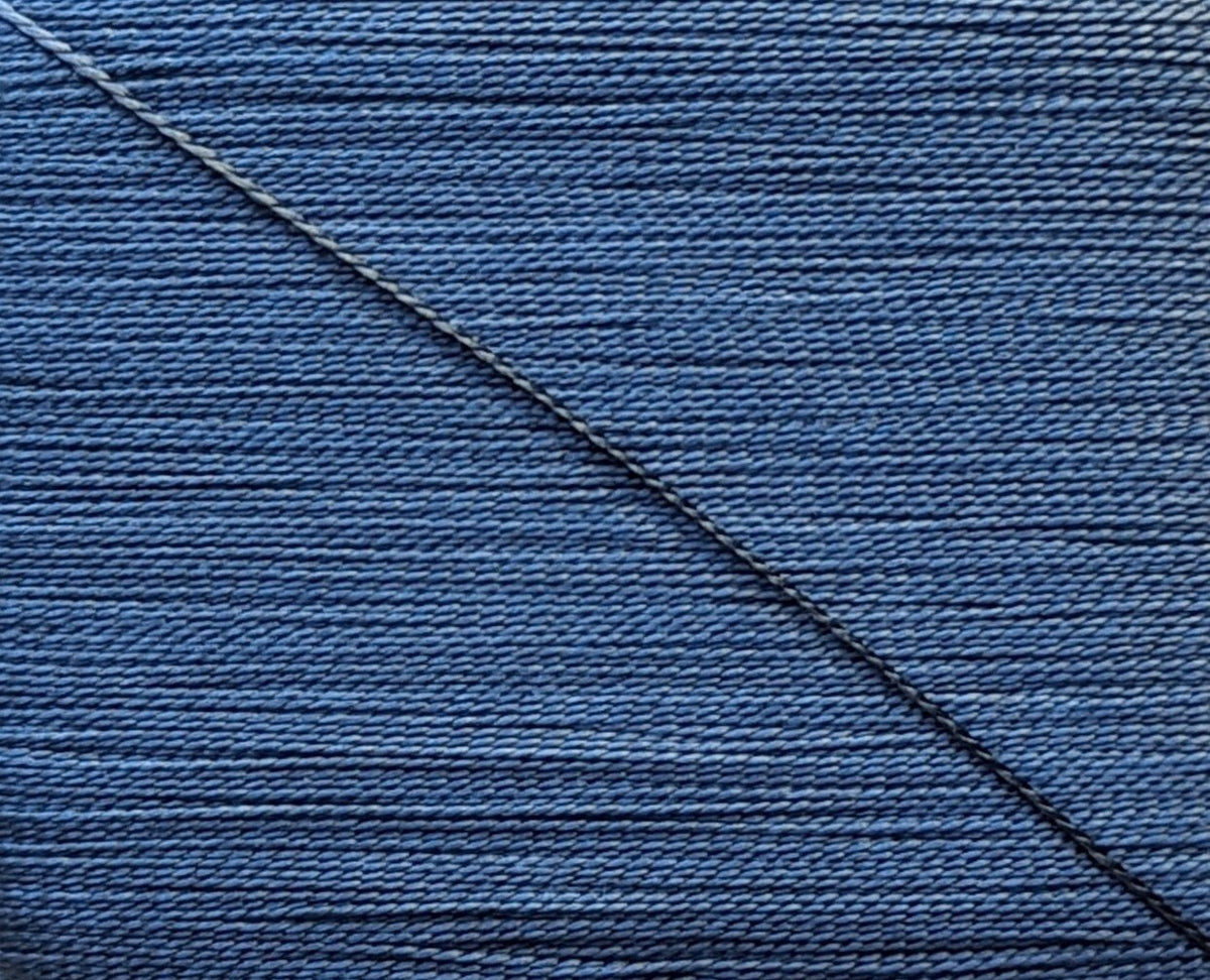 Kinkame - Silk Hand Sewing Thread 80m Card - Color #144 Silver Blueberry