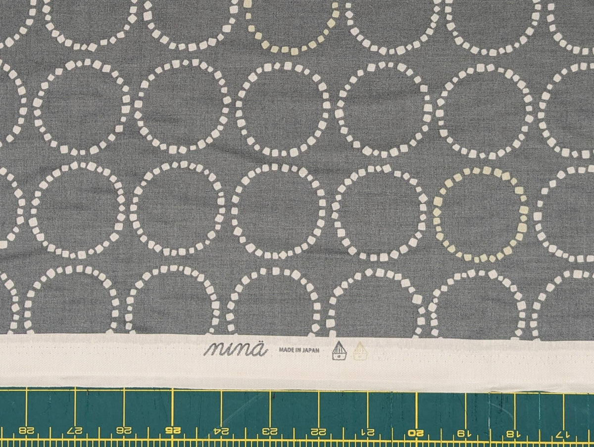 Stone Circles Koizumi Japanese cotton fabric 142-1292 A4 gray