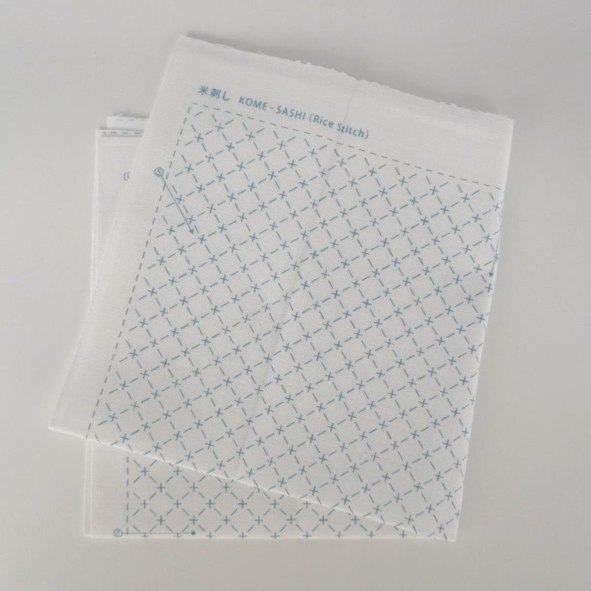 Daruma Rice Sashiko Fukin Japanese cotton sashiko sampler cloth 8430-1105 white