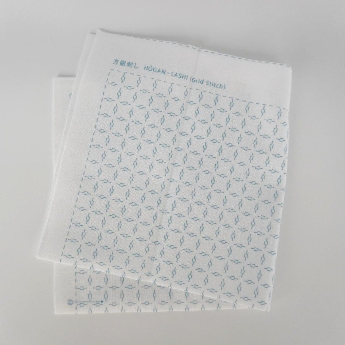 Daruma - Cotton Sashiko Fukin Grid Sampler Cloth - White