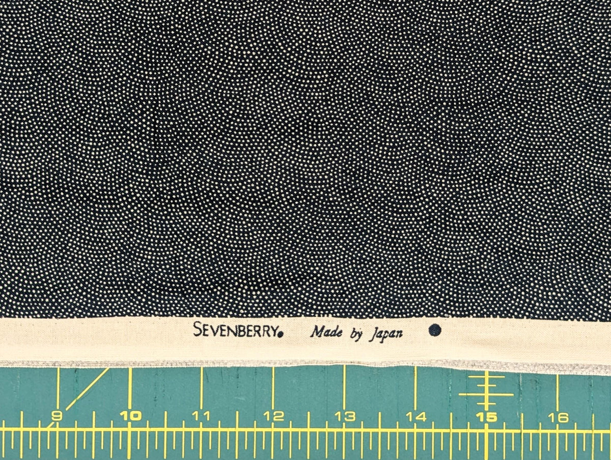Sevenberry Same-Komon (Shark Skin) Japanese cotton fabric 88220-8-5 navy