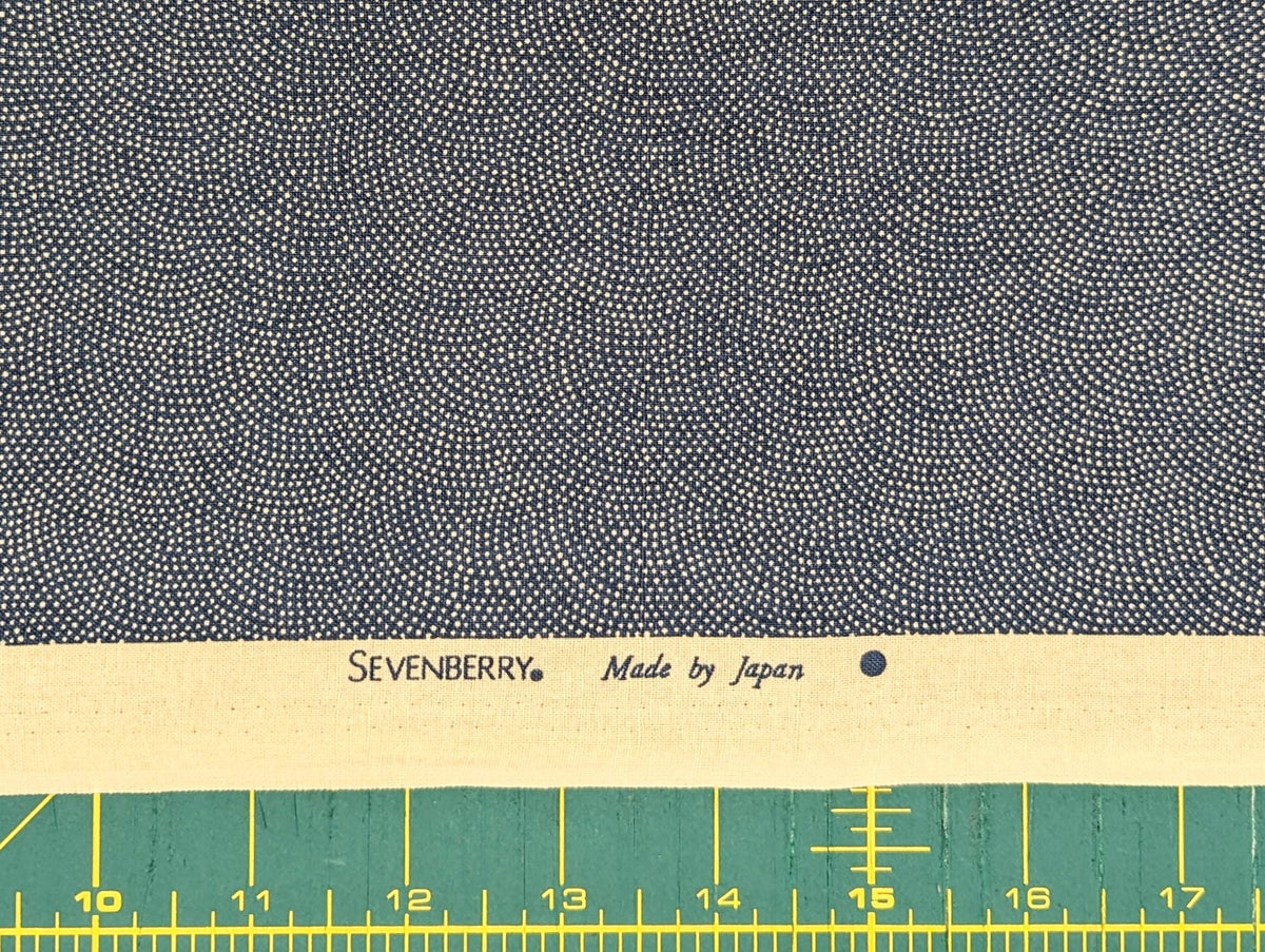 Sevenberry Same-Komon (Shark Skin) Japanese cotton fabric 88220-8-4 blue