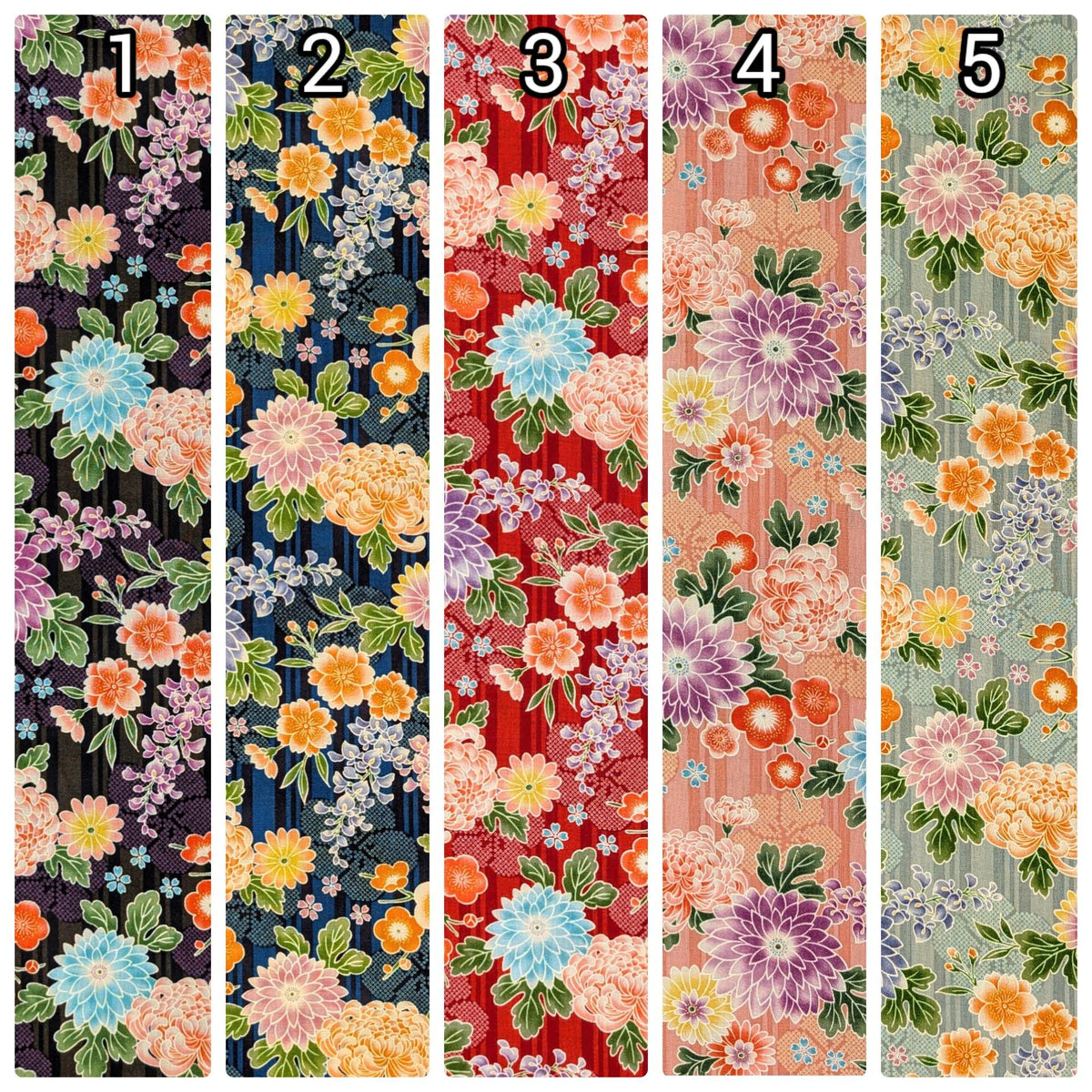 Striped Shibori Flowers Sevenberry Japanese cotton fabric 850425-1-4 pink