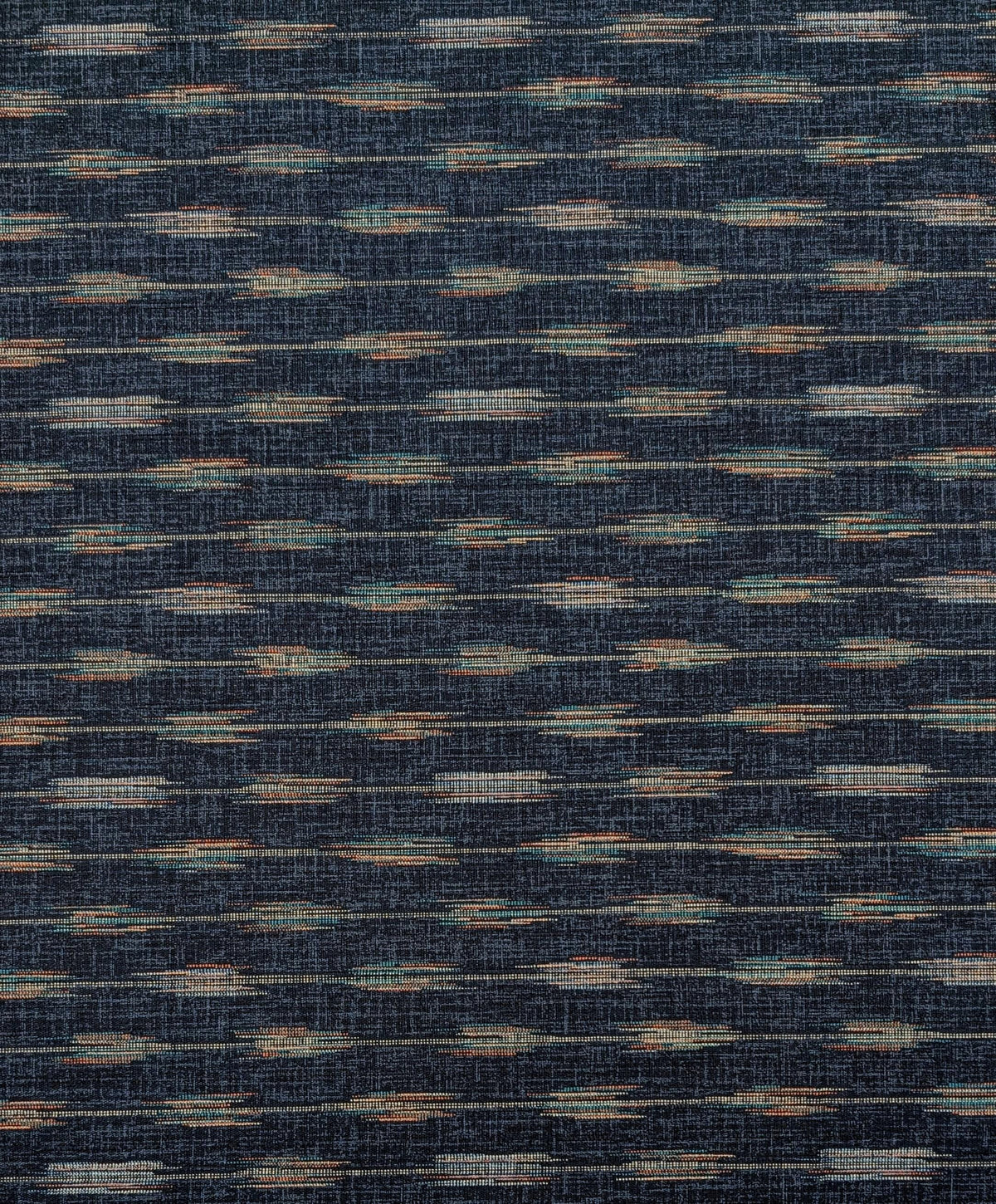 Morikiku Arrows in indigo blue Japanese cotton dobby fabric M17000 B22