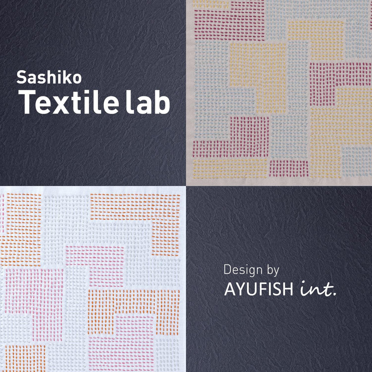 Olympus - #1119 Peaks Japanese Cotton Sashiko Sampler Cloth - White H-1119