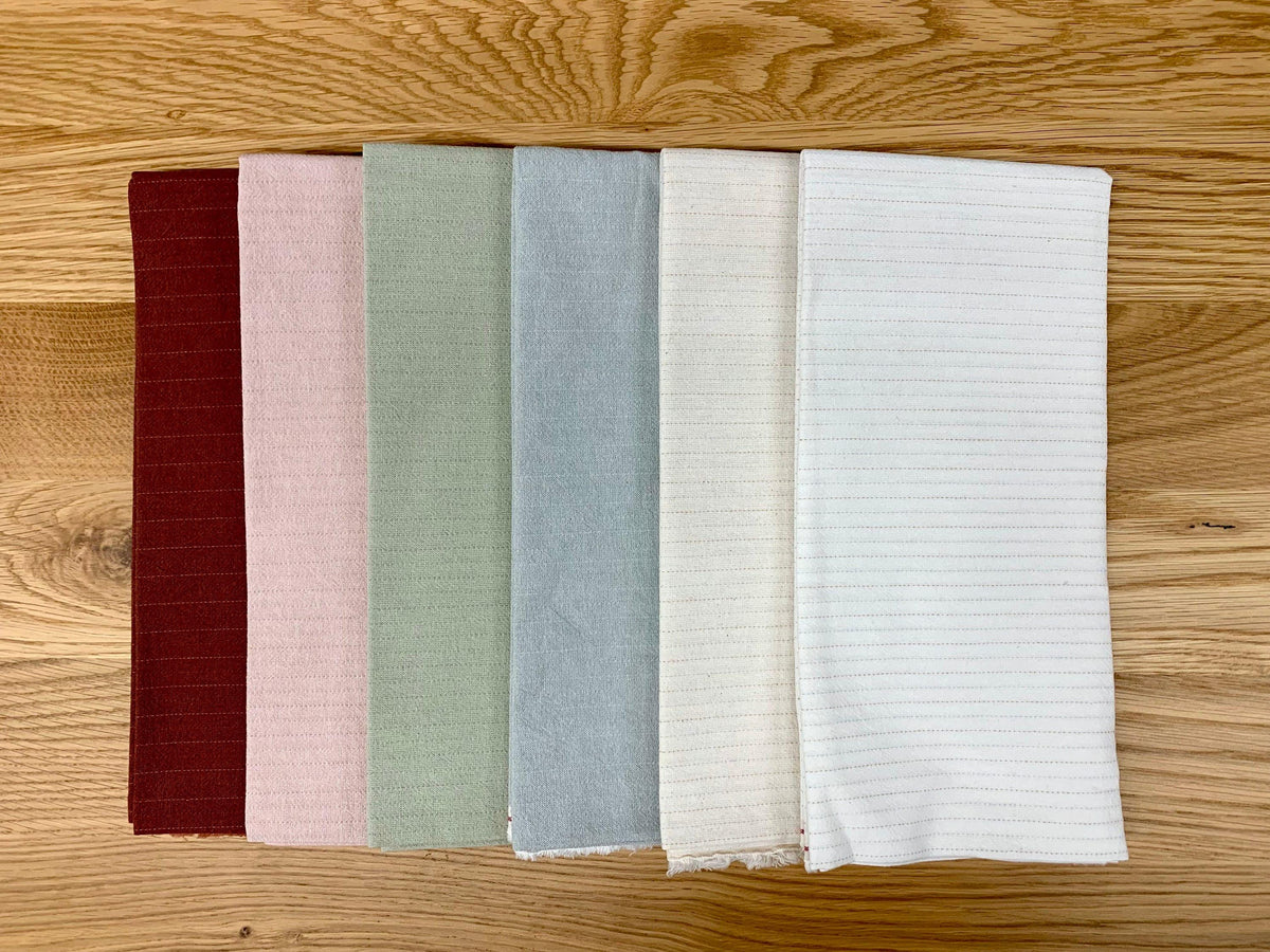 Cosmo - PRE-CUT Half Meter Stripe Yarn Dyed Cotton Taupe - Mixed Colors