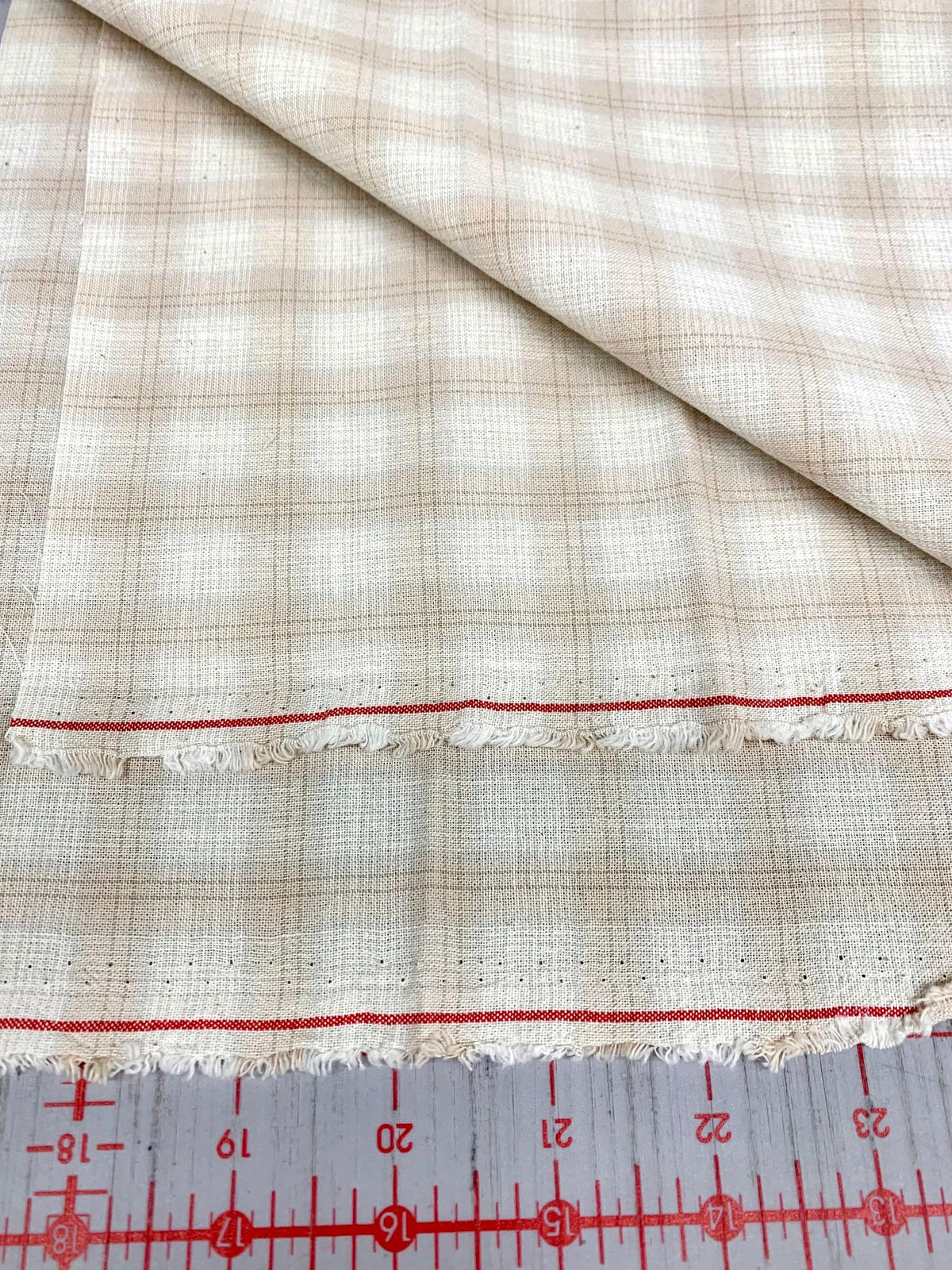 Cosmo - PRE-CUT Half Meter Small Plaid Yarn Dyed Cotton Taupe - Mixed Colors