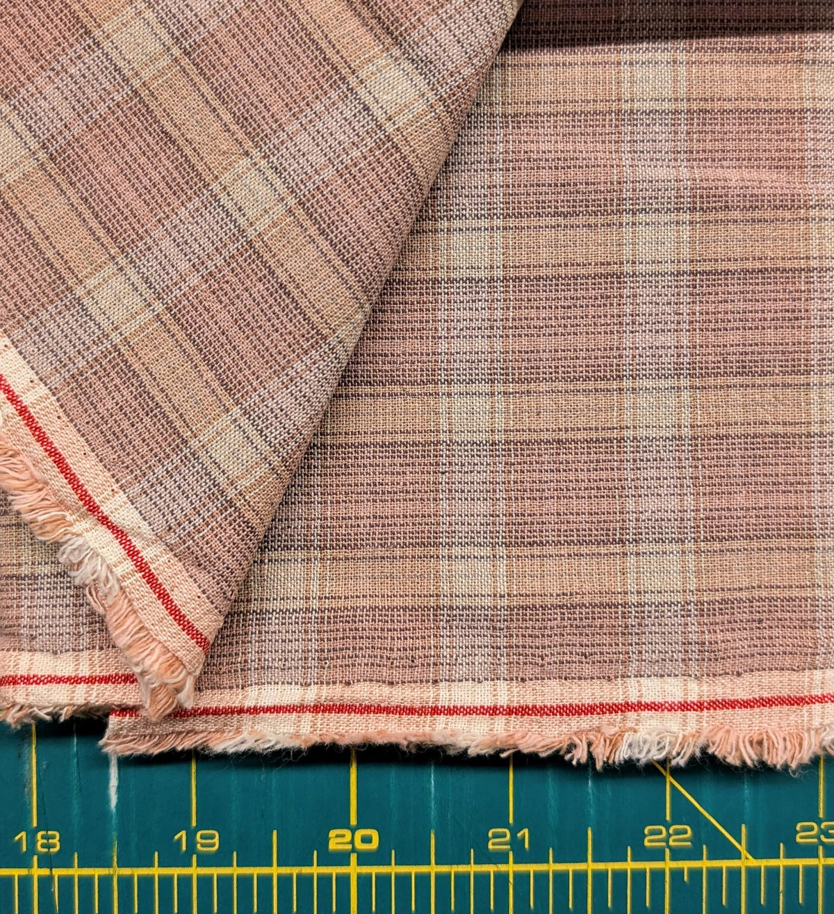 Cosmo - PRE-CUT Half Meter Small Plaid Yarn Dyed Cotton Taupe - Mixed Colors