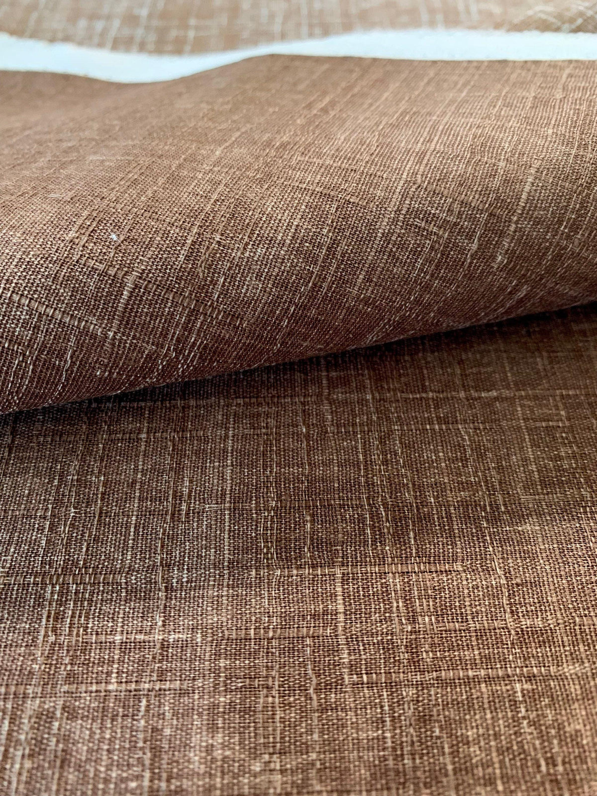 Sevenberry - Solid Color Cotton Dobby - Tea Brown