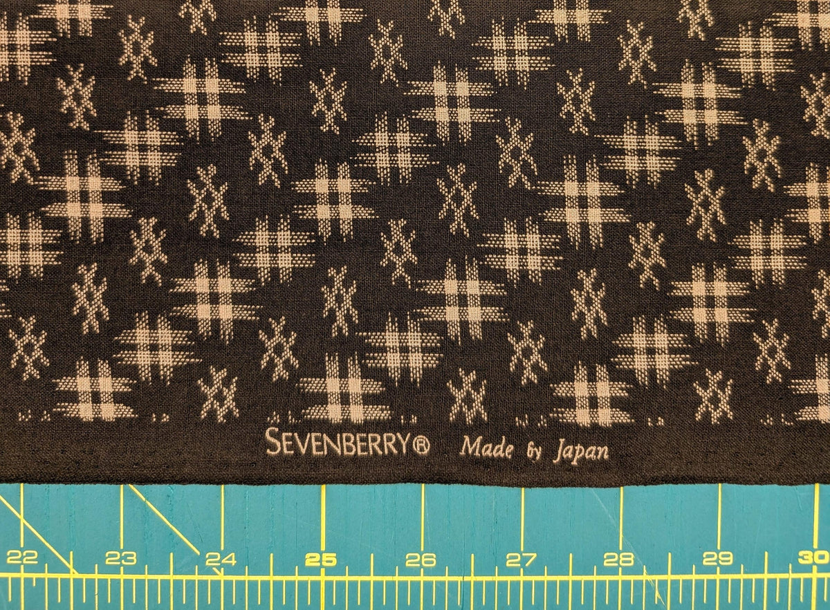 Sevenberry Well 井戸 hashtag Japanese cotton fabric 88222-5-13 beige & brown