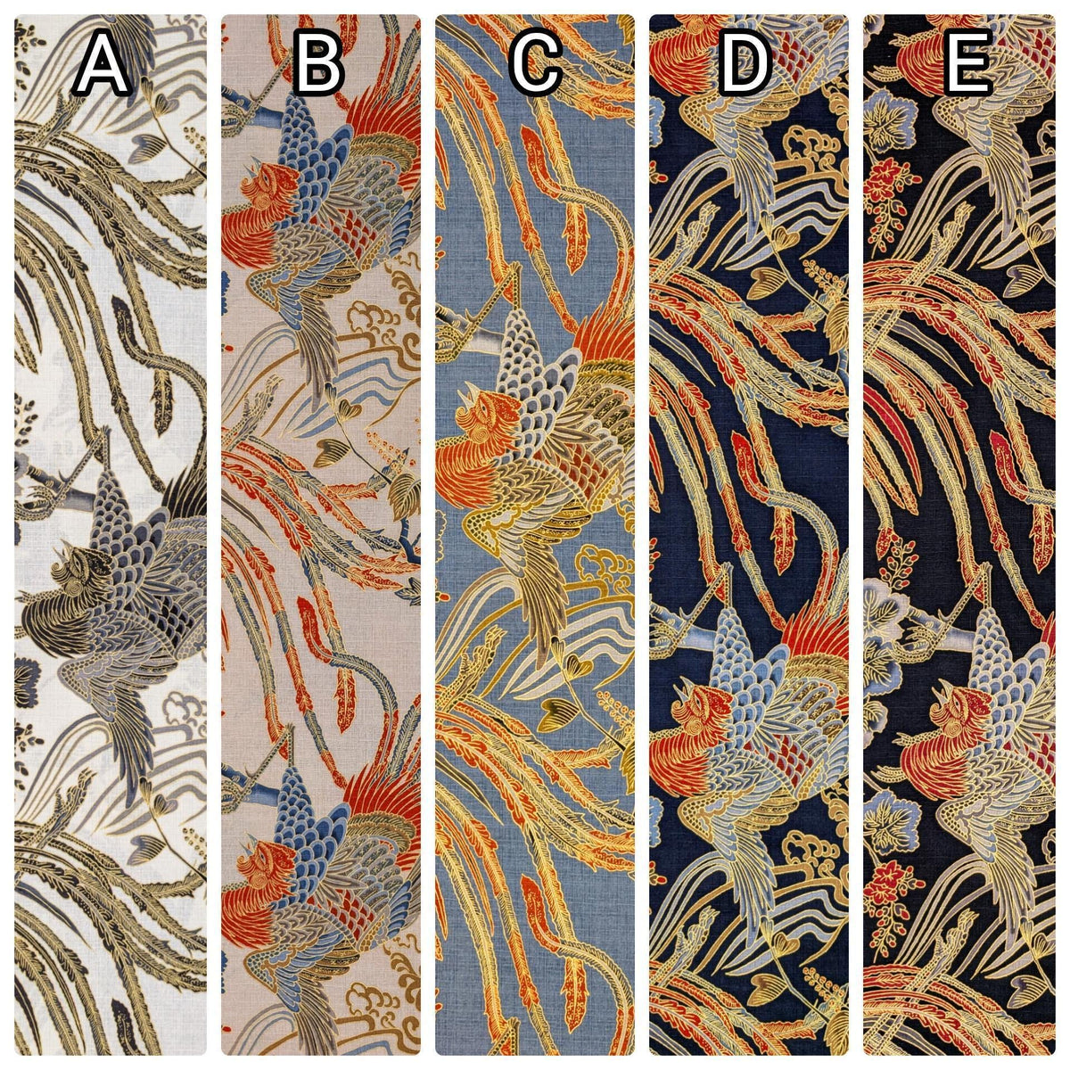 NEW Golden Phoenix Hokkoh Japanese cotton dobby fabric 1024-1110-1 E black
