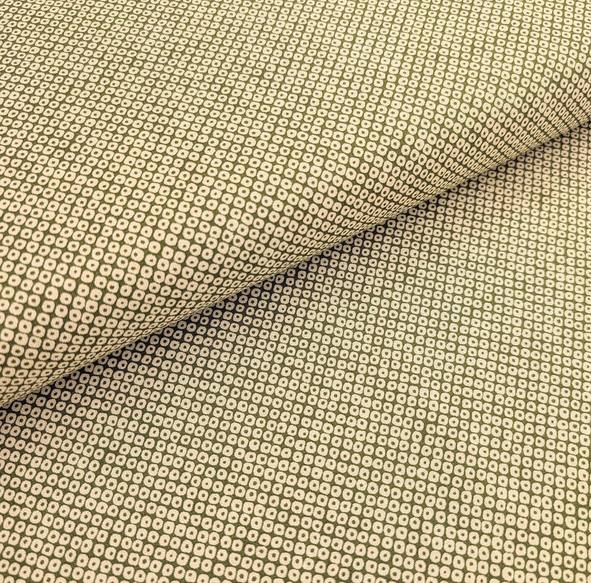 Sevenberry Kanoko Dots Japanese cotton fabric 88222-9-3 beige & green