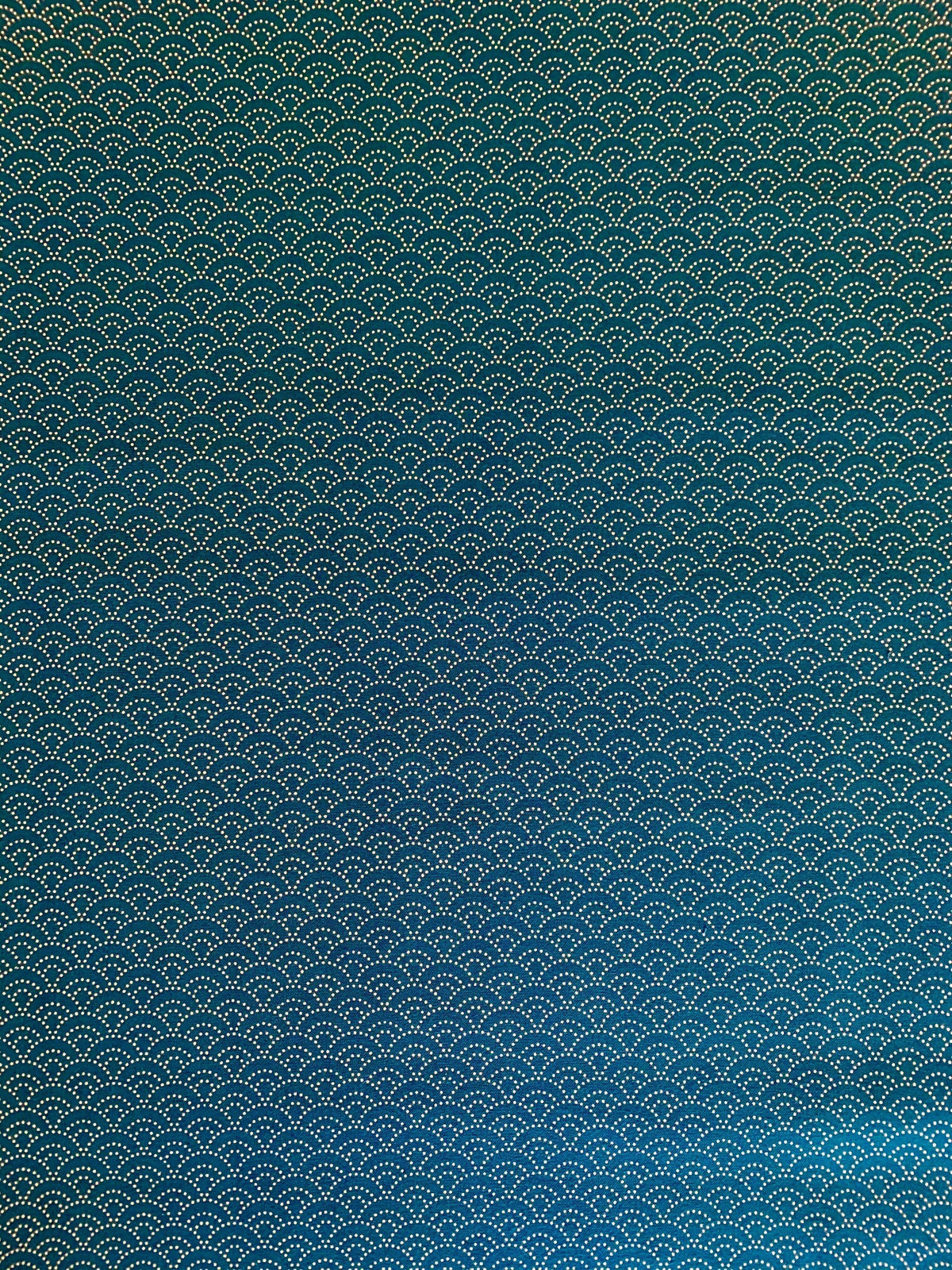 Sevenberry - Dotted Waves in Peacock Blue Green Cotton Fabric - Peacock Blue Green