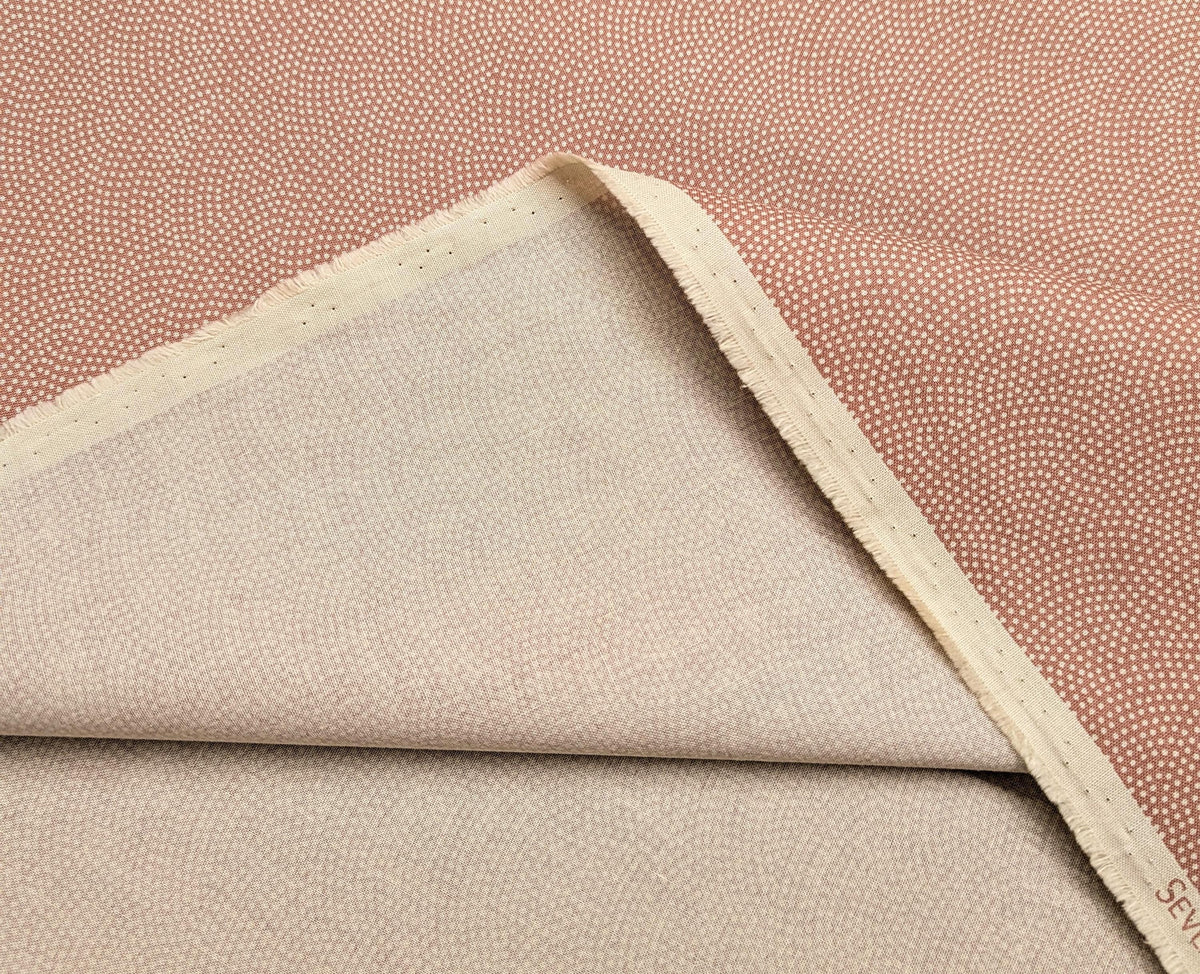 Sevenberry Same-Komon (Shark Skin) Japanese cotton fabric 88222-10-1 beige & pink