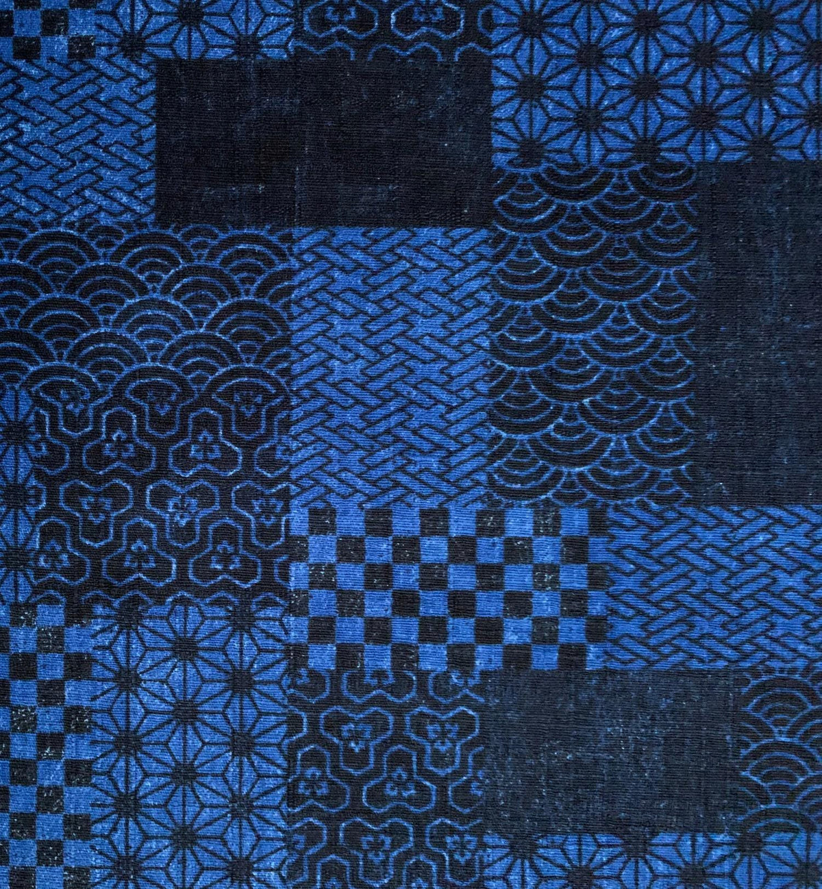 Sevenberry - Patchwork Cotton Dobby - Dark Blue